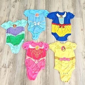 5 Disney princess onsies